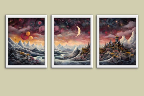 Download Celestial 3 Wall Art Prints Panorama Set - Wall art prints Collection
