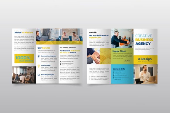 Download Minimal Shapes Trifold Brochure Template - Shapes Collection