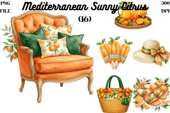 Download Mediterranean Sunny Citrus Clipart PNG - Citrus clipart Collection