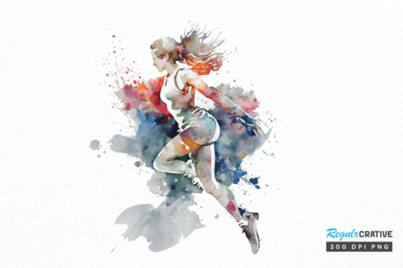 Download Watercolor Woman Figure Skating Clipart - Woman figure Collection
