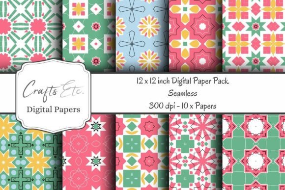 Download Colourful Shapes Digital Paper Pack - Shapes Collection