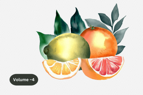 Download Watercolor Citrus Clipart,Fruits Clipart - Citrus clipart Collection