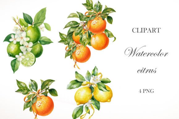 Download Watercolor Citrus Clipart - Citrus clipart Collection