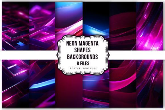 Download Neon Magenta Shapes Backgrounds Pack - Shapes Collection