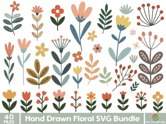 Download Hand Drawn Floral SVG Bundle - Svg bundle Collection