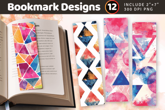 Download Watercolor Geometric Shapes PNG Bookmark - Shapes Collection