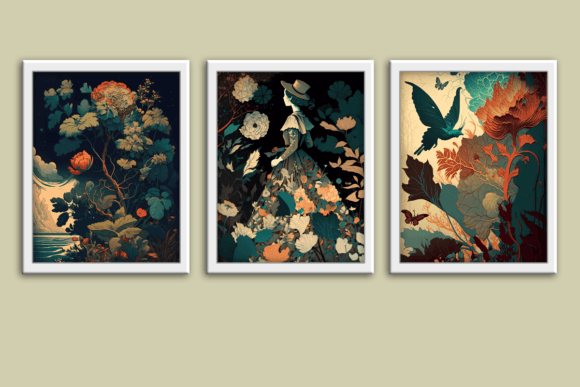 Download Vintage Floral Wallpaper Wall Art Prints - Wall art prints Collection