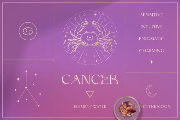 Download Cancer Zodiac Sign Logo Branding Designs - Branding Collection