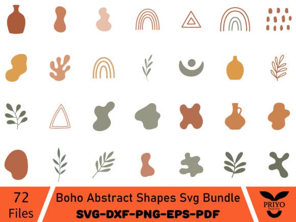 Download Boho Abstract Shapes Svg Bundle, Boho - Svg bundle Collection