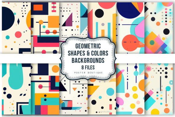 Download Geometric Shapes &amp; Colors Backgrounds - Shapes Collection