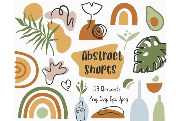 Download Boho Abstract Shapes SVG Cricut Bundle - Shapes Collection