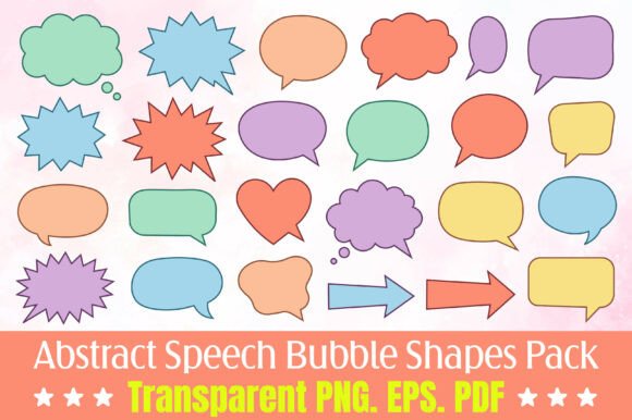Download Abstract Speech Bubble Shapes Pack - Shapes Collection