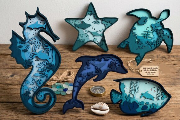 Download Ocean Animals Layered SVG Bundle - Svg bundle Collection