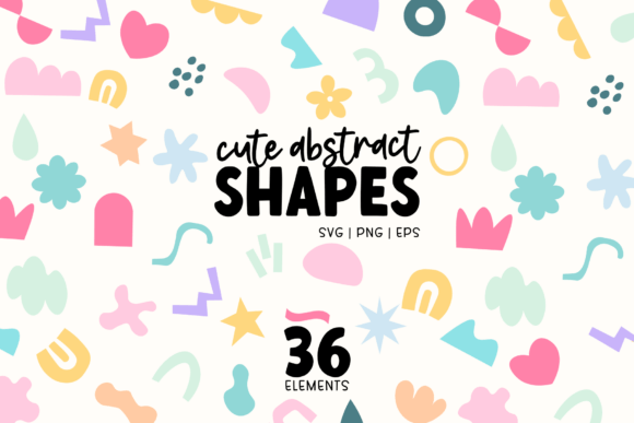 Download 36 Cute Abstract Shapes SVG Bundle - Svg bundle Collection